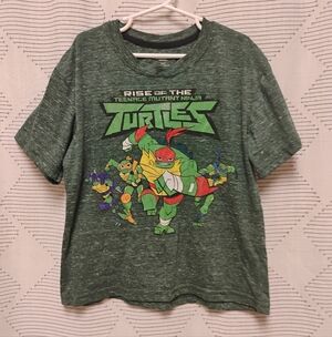 Nickelodeon Teenage Mutant Ninja Turtles Green T-Shirt Boys Size XS 6 / 7 2018